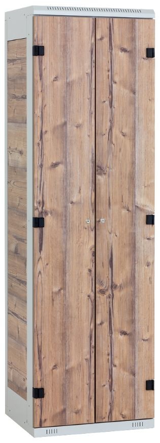 Šatní skříň 2-dveřová kov-lamino borovice T1750-BVA