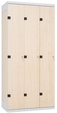 Šatní skříň 3-dveřová kov-lamino borovice T1750-CVA