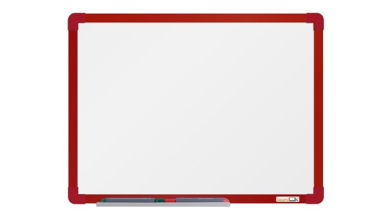 Magnetická tabule boardOK 60x45 email, červený rám