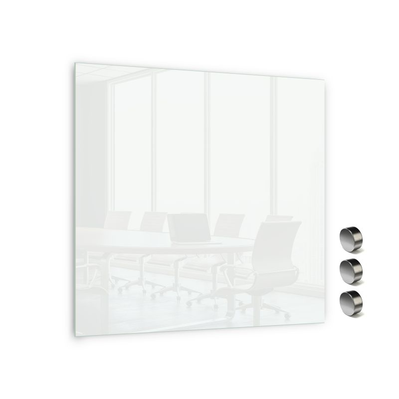 Skleněná magnetická tabule Memoboards, 100x100 cm, bílá