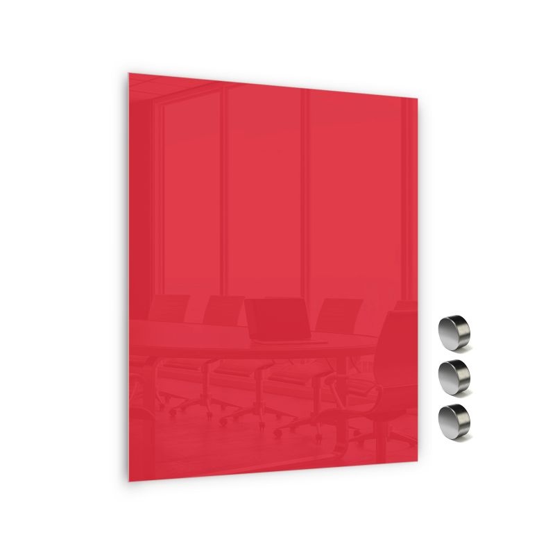 Skleněná magnetická tabule Memoboards, 150x100 cm, červená
