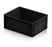 Plastová ESD Euro přepravka 400x300x170 mm, plný úchyt