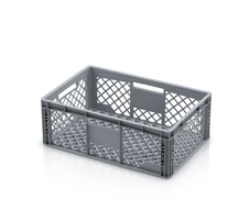 Plastová Euro přepravka 600x400x220 mm, perforovaná