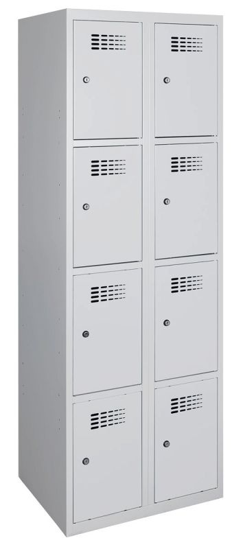 Šatní skříň s 8-boxy, šedá