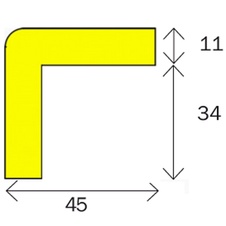 Ochranný polyuretanový rohový profil, 1m