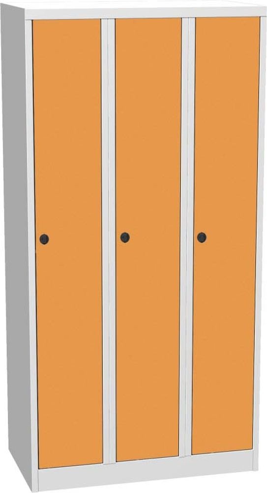 KOVOS šatní skříň BAS 33 AH, dveře HPL, oranžová
