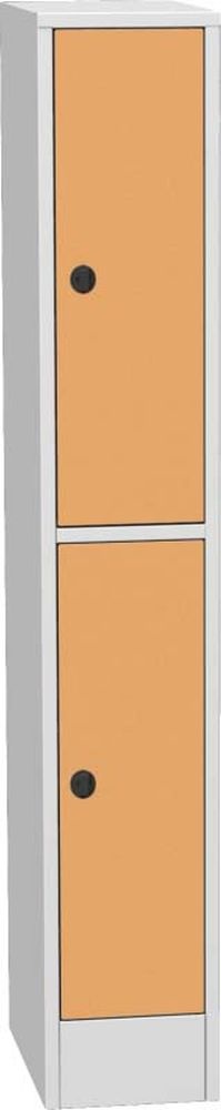 Šatní skříň s boxy SHS 31 AH, dveře HPL, oranžová