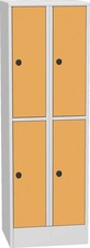 Šatní skříň s boxy SHS 32 AH, dveře HPL, oranžová