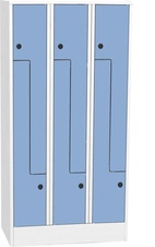 Šatní skříň Z SZS 33 AH, dveře HPL, modrá