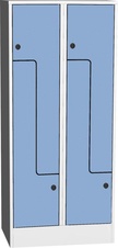 Šatní skříň Z SZS 42 AH, dveře HPL, modrá