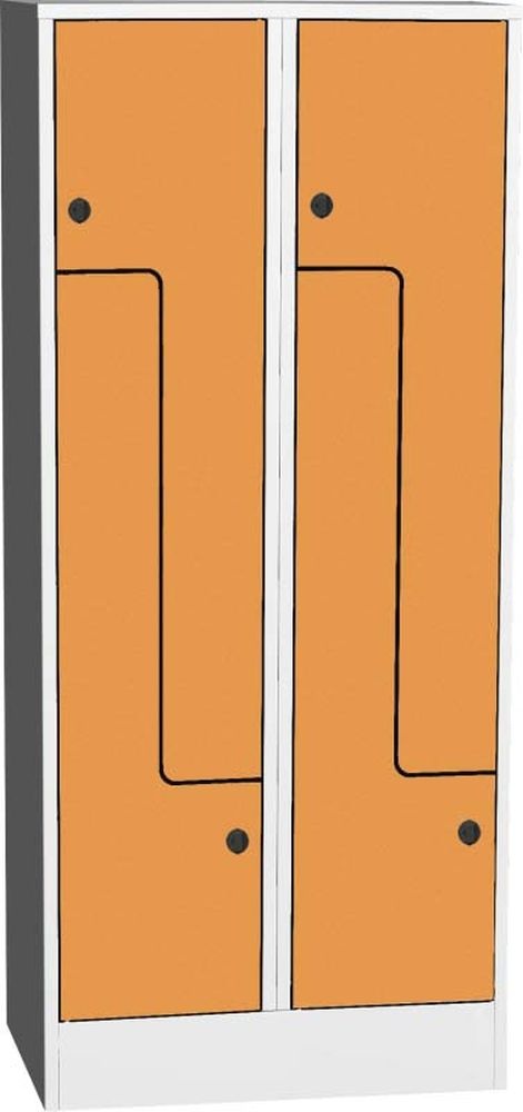 KOVOS šatní skříň Z SZS 42 AH, dveře HPL, oranžová