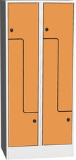 Šatní skříň Z SZS 42 AH, dveře HPL, oranžová