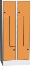 KOVOS šatní skříň Z SZS 42 AH, dveře HPL, oranžová