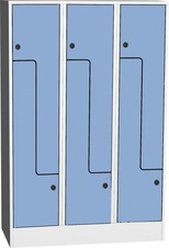 Šatní skříň Z SZS 43 AH, dveře HPL, modrá