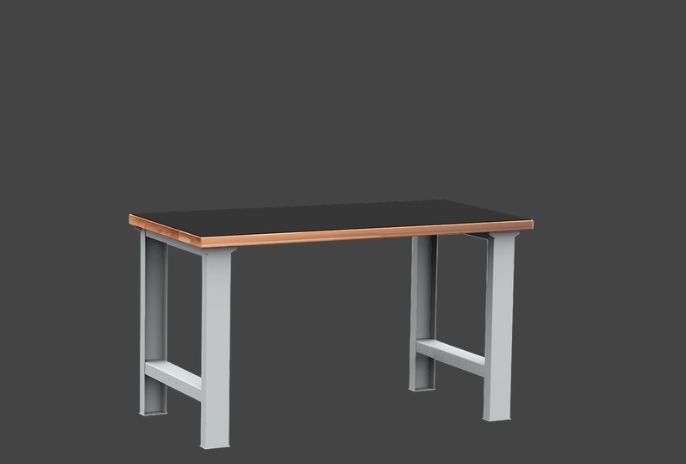 KOVOS dílenský stůl DPS 1301 s hladkou pogumovanou pracovní deskou
