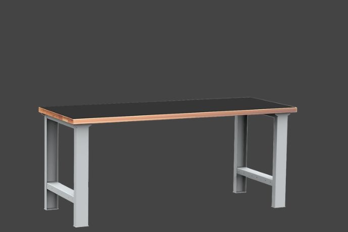 KOVOS dílenský stůl DPS 2301s hladkou pogumovanou pracovní deskou