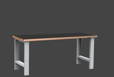 KOVOS dílenský stůl DPS 2301s hladkou pogumovanou pracovní deskou