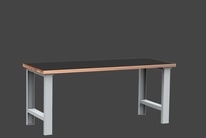 KOVOS dílenský stůl DPS 2301s hladkou pogumovanou pracovní deskou