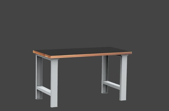 Dílenský stůl DPS 1401 s vroubkovanou pogumovanou pracovní deskou