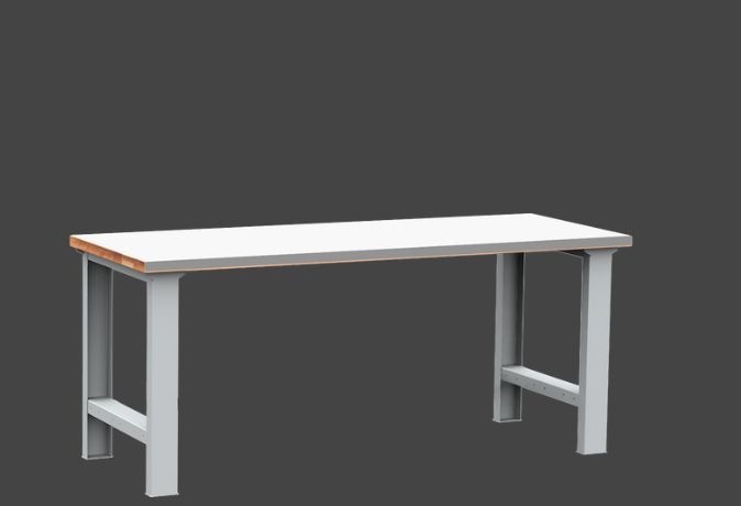Dílenský stůl DPS 2701 s oplechovanou nerezovou pracovní deskou