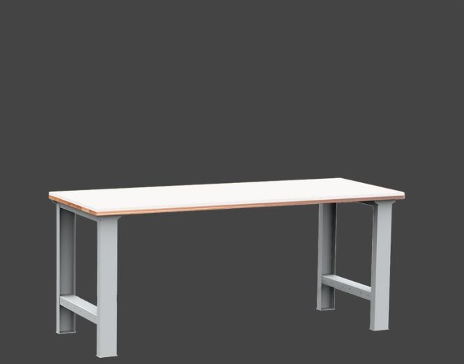 KOVOS dílenský stůl DPS 2D01 s bukovou spárovkou a PE deskou