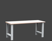 KOVOS dílenský stůl DPS 2D01 s bukovou spárovkou a PE deskou