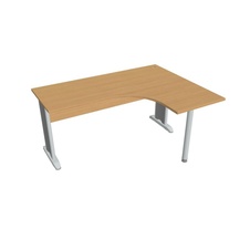HOBIS kancelářský stůl pracovní tvarový, ergo levý - CE 60 L, buk