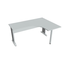 HOBIS kancelářský stůl pracovní tvarový, ergo levý - CE 60 L, šedá