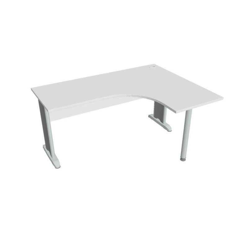 HOBIS kancelářský stůl pracovní tvarový, ergo levý - CE 60 L, bílá
