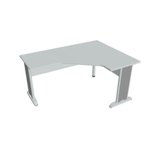 HOBIS kancelářský stůl pracovní tvarový, ergo levý CEV 60 L, šedá