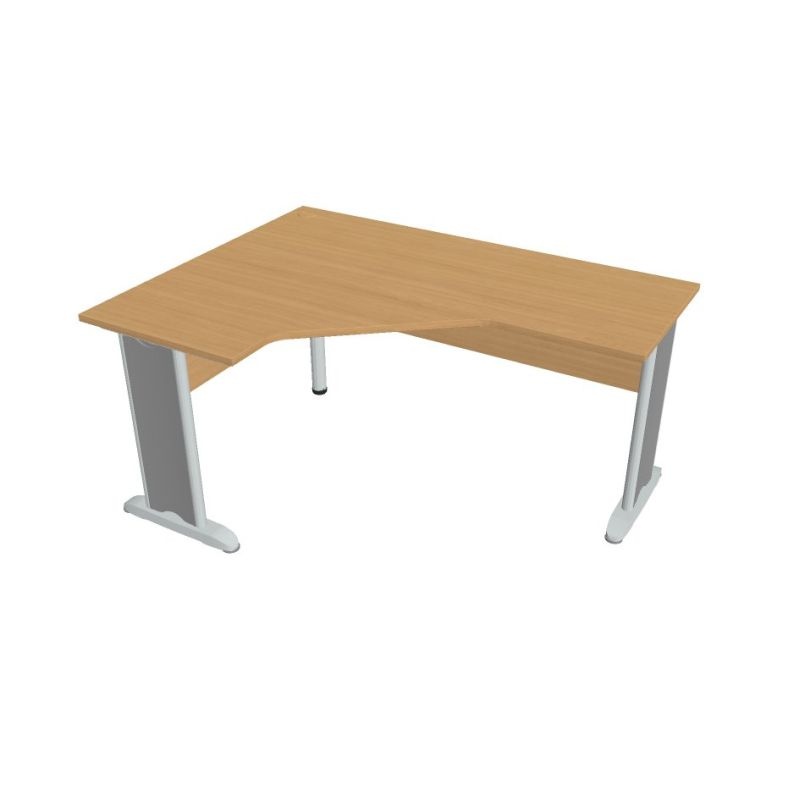 HOBIS kancelářský stůl pracovní tvarový, ergo pravý - CEV 60 P, buk