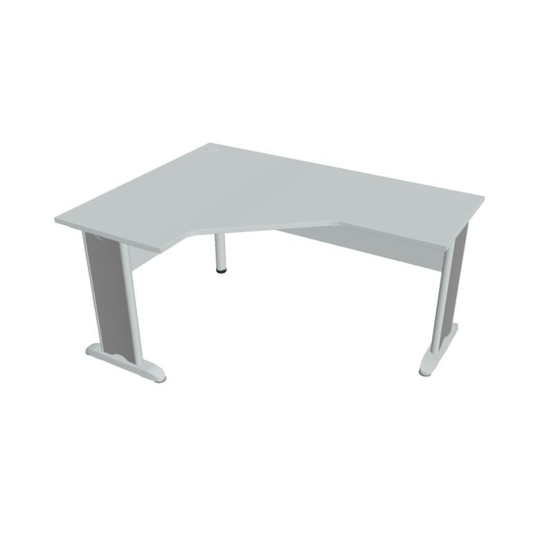 HOBIS kancelářský stůl pracovní tvarový, ergo pravý - CEV 60 P, šedá