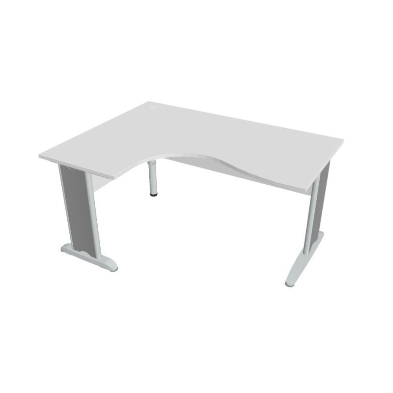 HOBIS kancelářský stůl pracovní tvarový, ergo pravý - CE 2005 P, bílá