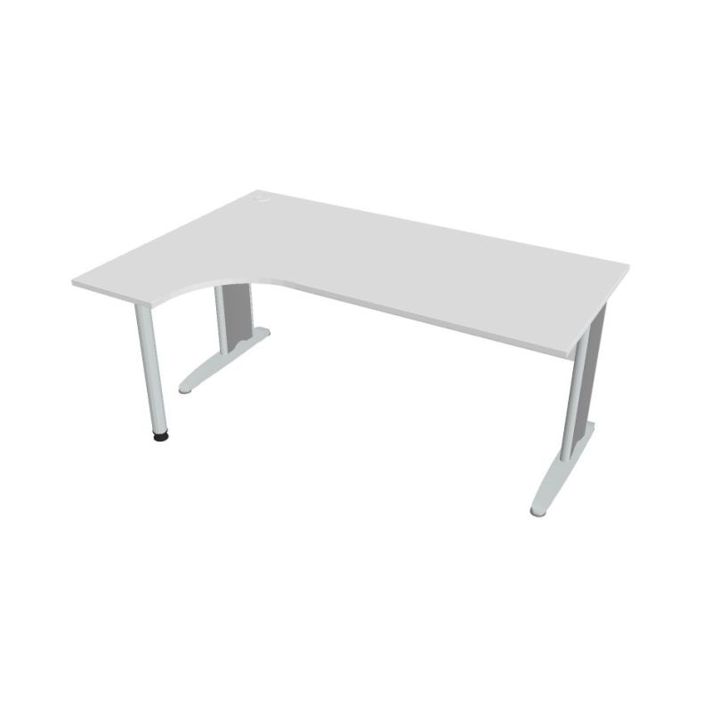 HOBIS kancelářský stůl pracovní tvarový, ergo pravý - CE 1800 P, bílá