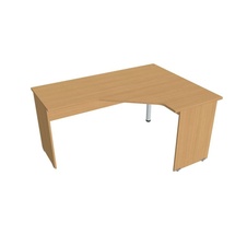 HOBIS kancelářský stůl pracovní tvarový, ergo levý - GEV 60 L, buk