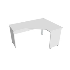 HOBIS kancelářský stůl pracovní tvarový, ergo levý - GEV 60 L, bílá