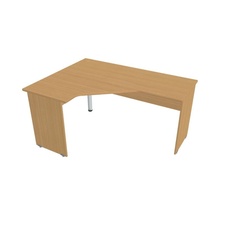 HOBIS kancelářský stůl pracovní tvarový, ergo pravý - GEV 60 P, buk