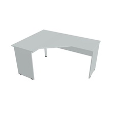 HOBIS kancelářský stůl pracovní tvarový, ergo pravý - GEV 60 P, šedá