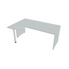 HOBIS kancelářský stůl pracovní tvarový, ergo pravý - GE 1800 P, šedá