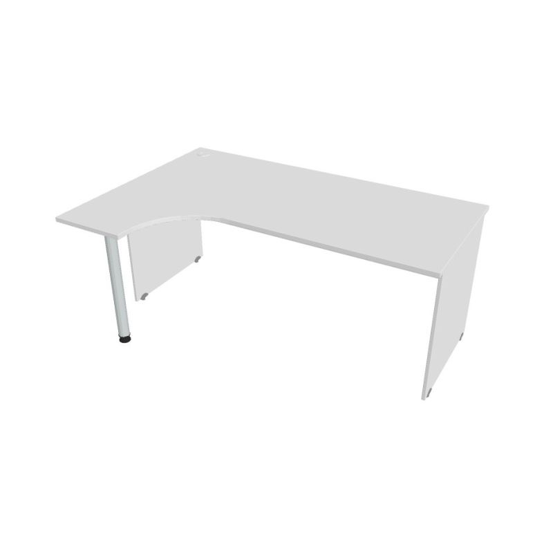 HOBIS kancelářský stůl pracovní tvarový, ergo pravý - GE 1800 P, bílá