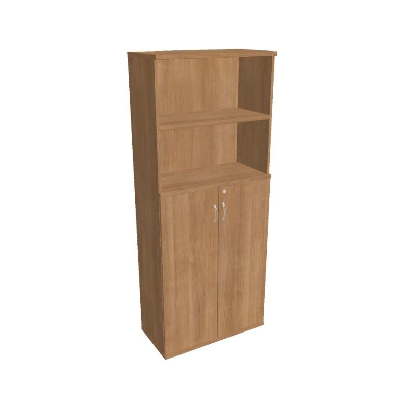 HOBIS kancelářská policová skříň - SZ 5 80 04, zámek Huwill, višeň