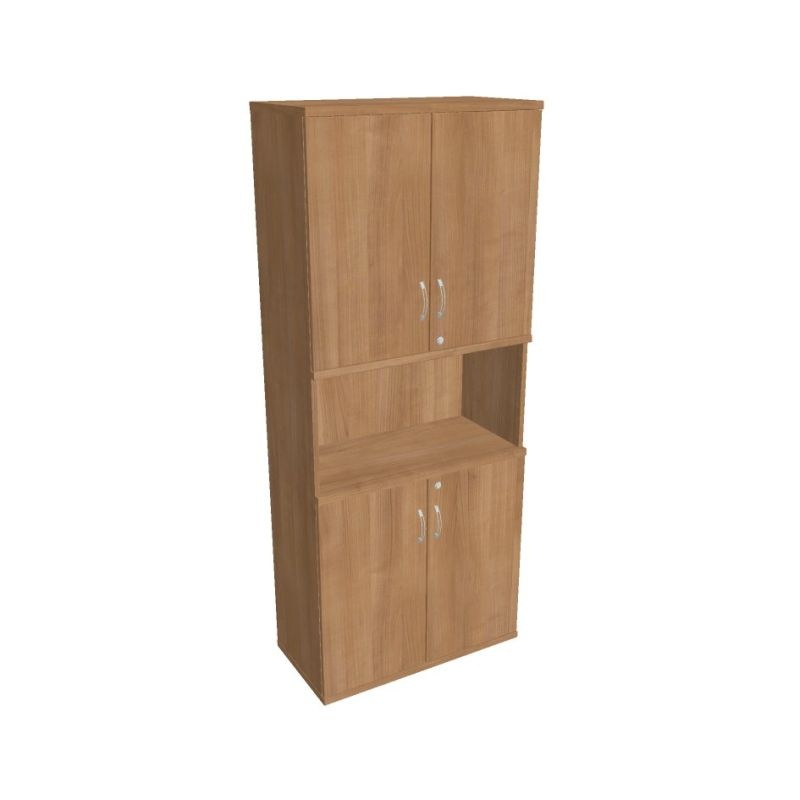 HOBIS kancelářská policová skříň - SZ 5 80 05, zámek Huwill, višeň