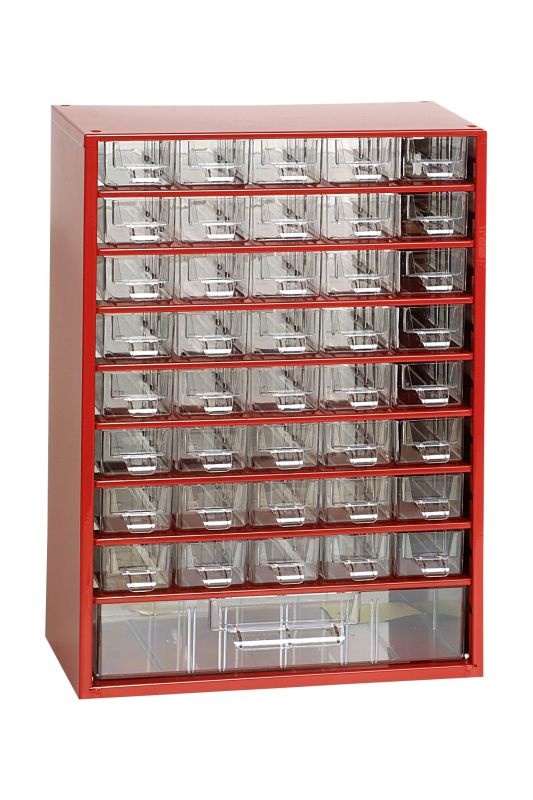 Závěsná skříňka MEDIUM 40xA, 1xC, červená