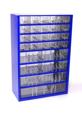 Závěsná skříňka MEDIUM 20xA, 6xB, 1xC, modrá