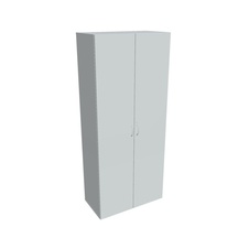 HOBIS kancelářská šatní skříň - DZR 5 80 01, rozvorový zámek, šedá