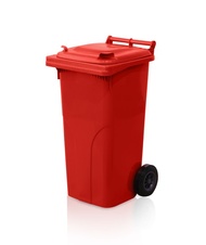 Plastová popelnice 120l, červená