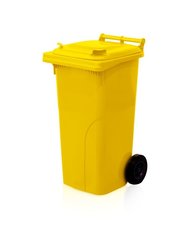 Plastová popelnice 120l, žlutá