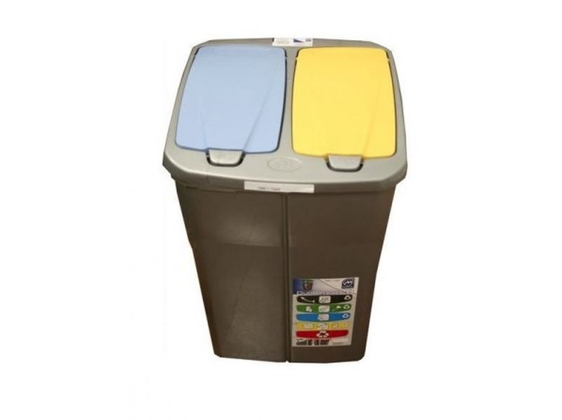 Odpadkový koš duo 46l na papír, plast