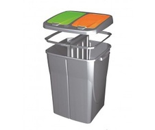 Odpadkový koš duo 46l na papír, plast