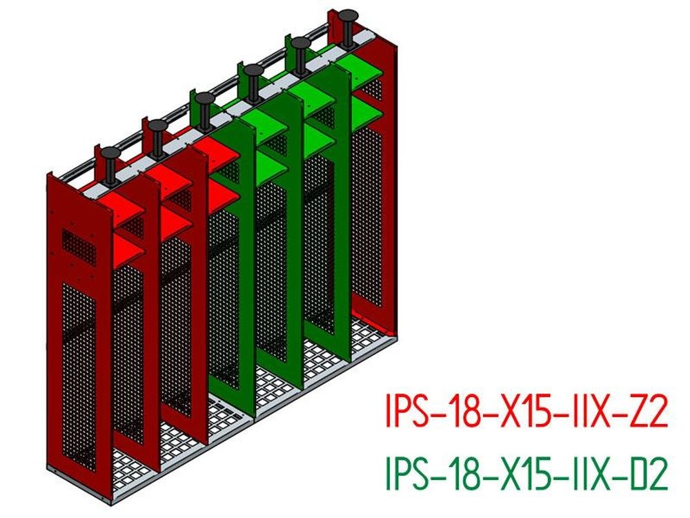 Hasičská skříň IPS - doplňující sestava s policí navíc